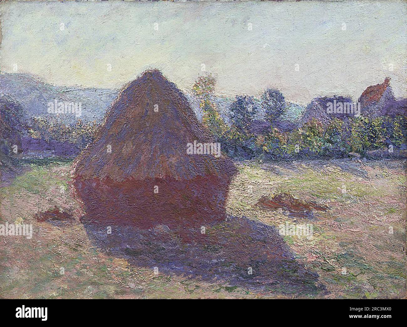 Un chapelet dans le soir Soleil 1891 ; Giverny, France de Claude Monet Banque D'Images