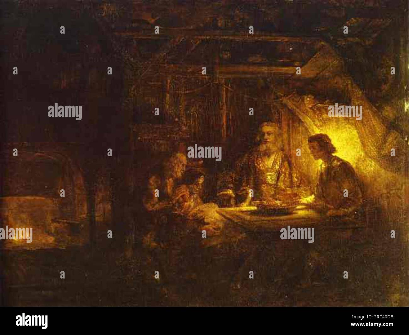 Philemon et Baucis 1658 de Rembrandt Banque D'Images