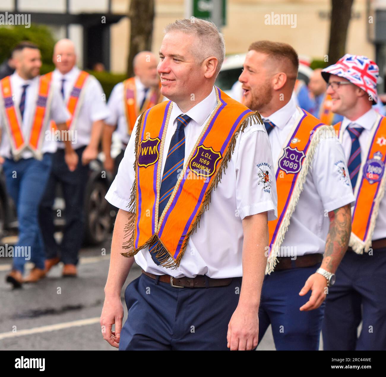 Douzième de juillet Parade 2023, Lisburn Road, Belfast Banque D'Images