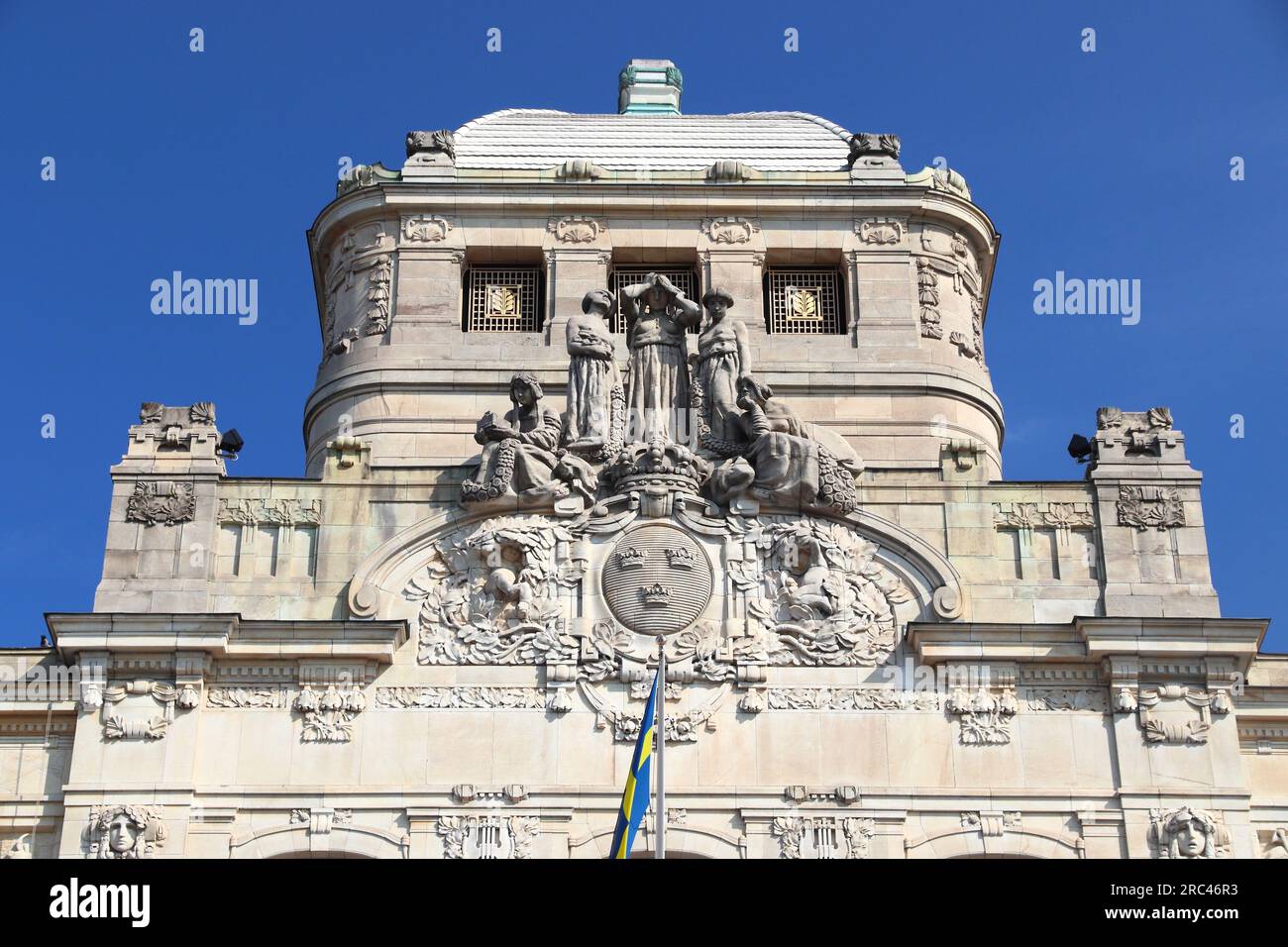 Point de repère de Stockholm.Théâtre royal dramatique (connu sous le nom de Dramaten) de Stockholm, Suède. Banque D'Images