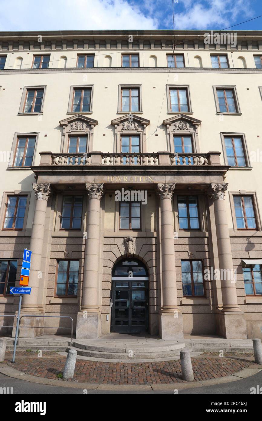 Site touristique de Göteborg, Suède.La Cour d'appel de l'ouest de la Suède (Suédois : Hovratten pour Vastra Sverige). Banque D'Images