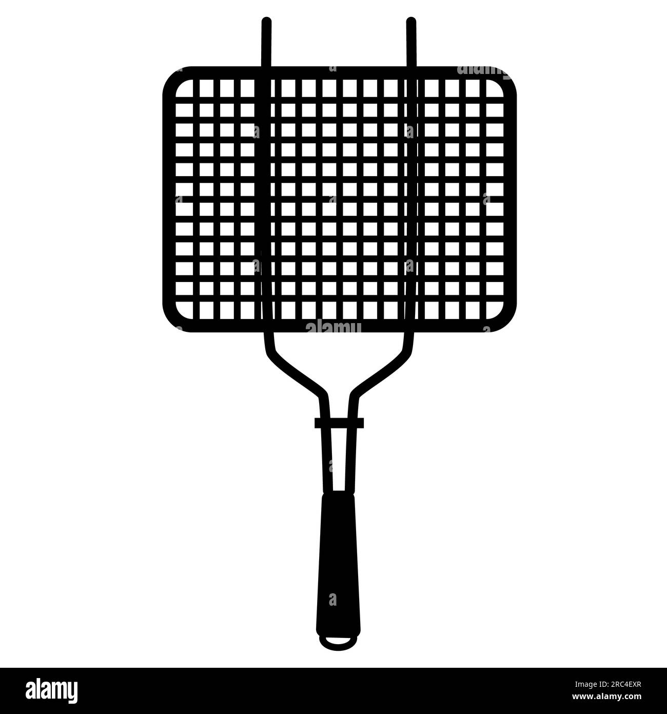 Grill barbecue en treillis pour icône de cuisson. Panneau de grille de gril. Symbole de grille de barbecue en acier. style plat. Banque D'Images