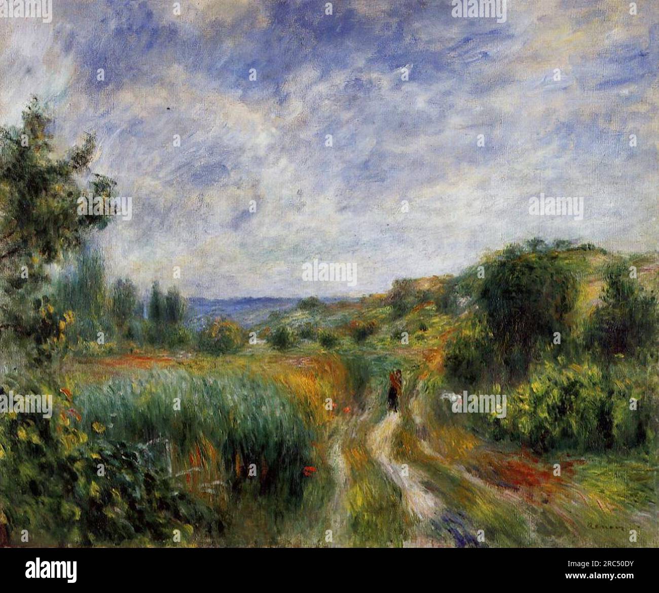 Paysage près d'Essoyes 1892 par Pierre-Auguste Renoir Banque D'Images