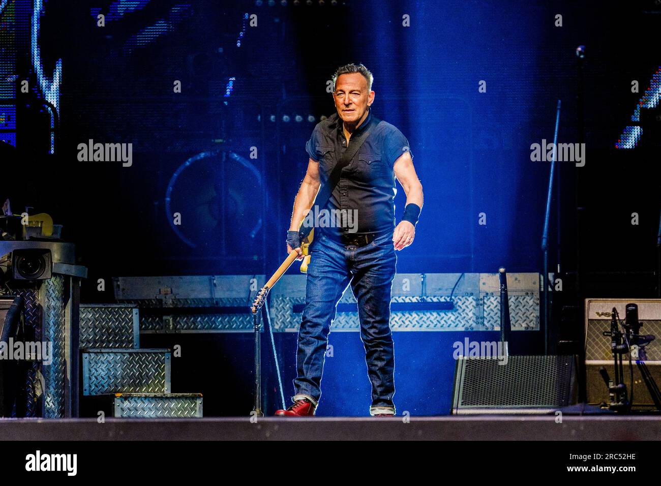 Copenhague, Danemark. 11 juillet 2023. Le chanteur, auteur-compositeur et musicien américain Bruce Springsteen donne un concert avec le E Street Band au Parken à Copenhague. Crédit : Gonzales photo/Alamy Live News Banque D'Images