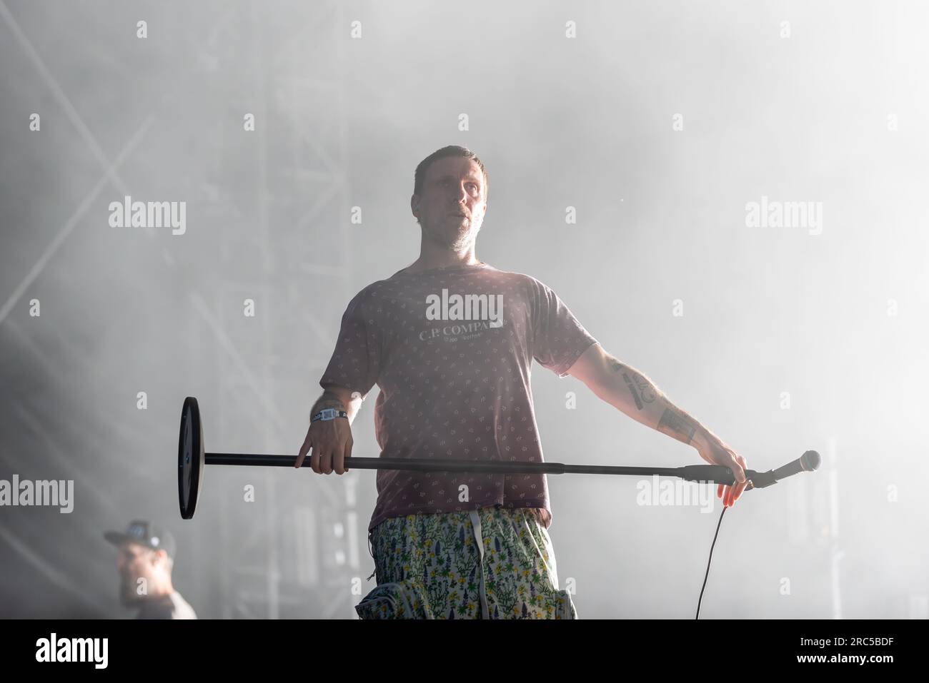 Trencin, Slovaquie. 06 juillet 2023. Jason Williamson du groupe de musique britannique Sleaford Mods se produit en direct sur scène pendant le festival Pohoda 2023 à l'aéroport Trencin. Le festival de Pohoda est le plus grand festival de musique en plein air en Slovaquie. (Photo Tomas Tkacik/SOPA Images/Sipa USA) crédit : SIPA USA/Alamy Live News Banque D'Images