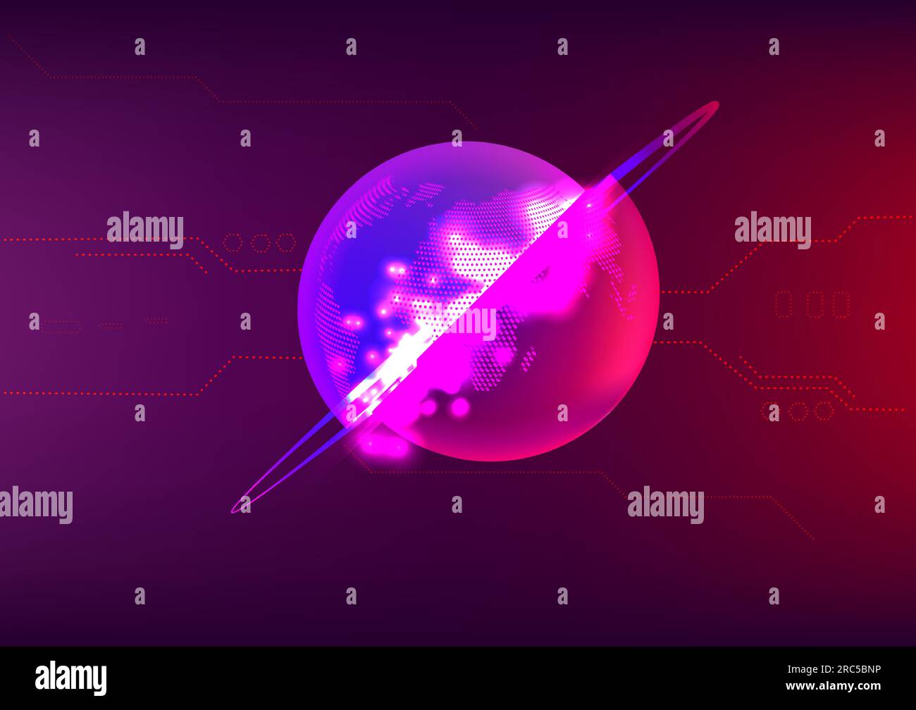 Arrière-plans abstraits World Digital Network connexion télécommunications explosion supernova science technologie futuriste illustration vectorielle Illustration de Vecteur