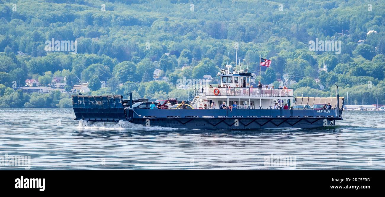 Madeline Island Ferry dans les îles Apostle National Lakeshore dans le Wisconsin USA Banque D'Images