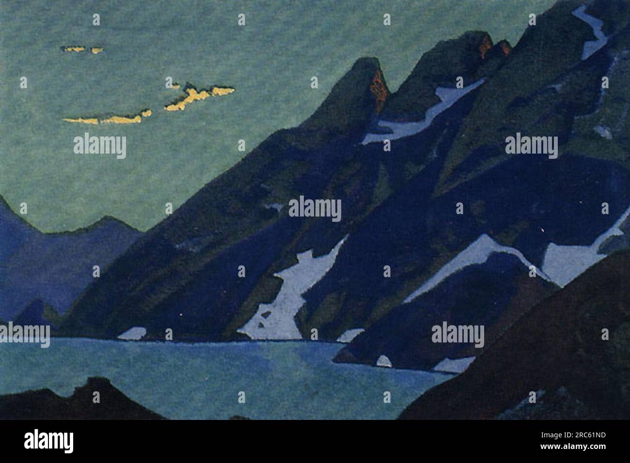Lac Nag. Cachemire. 1937 par Nicholas Roerich Banque D'Images