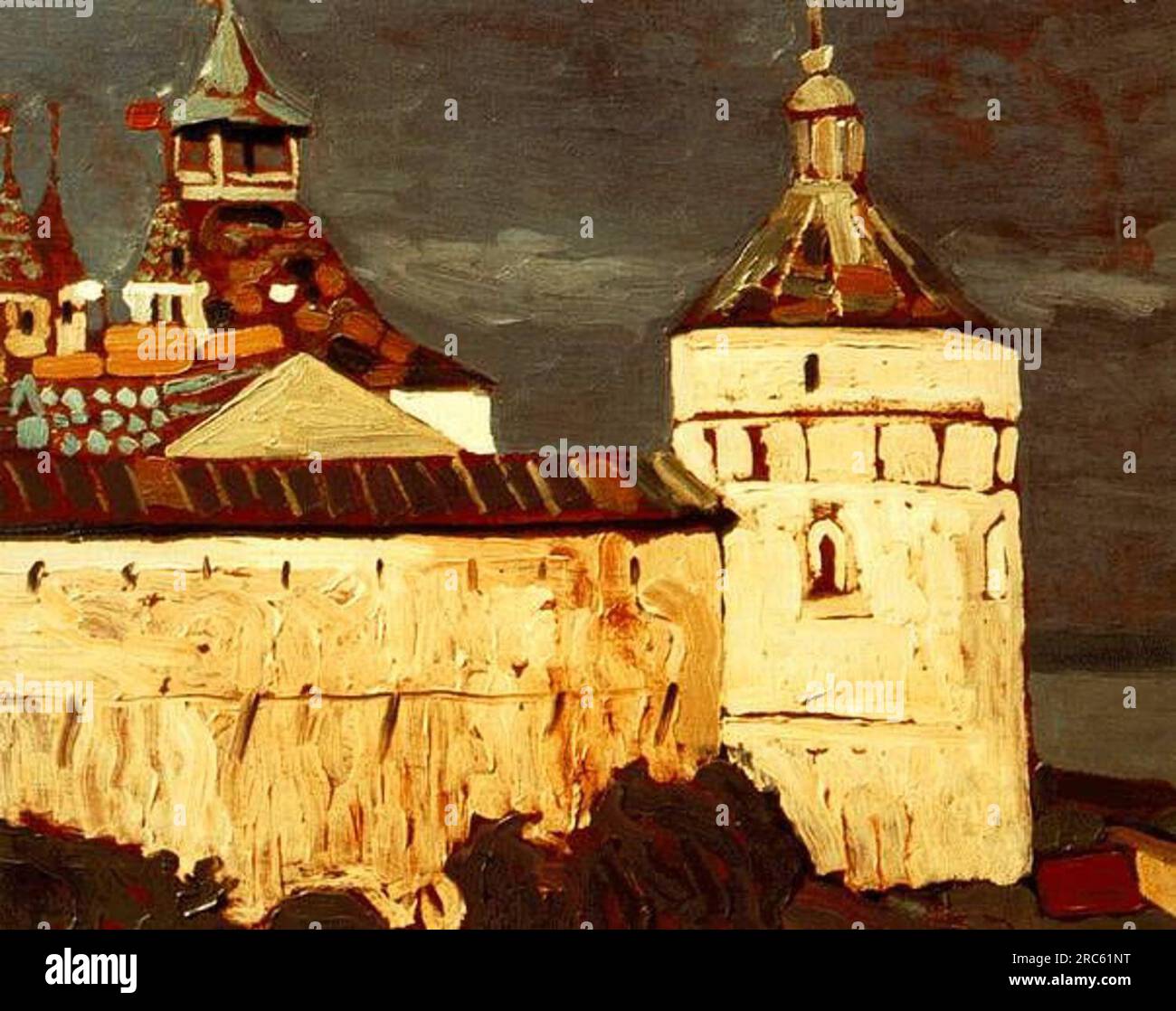 Rostov Veliky. Greniers de maisons princières. 1903 par Nicholas Roerich Banque D'Images