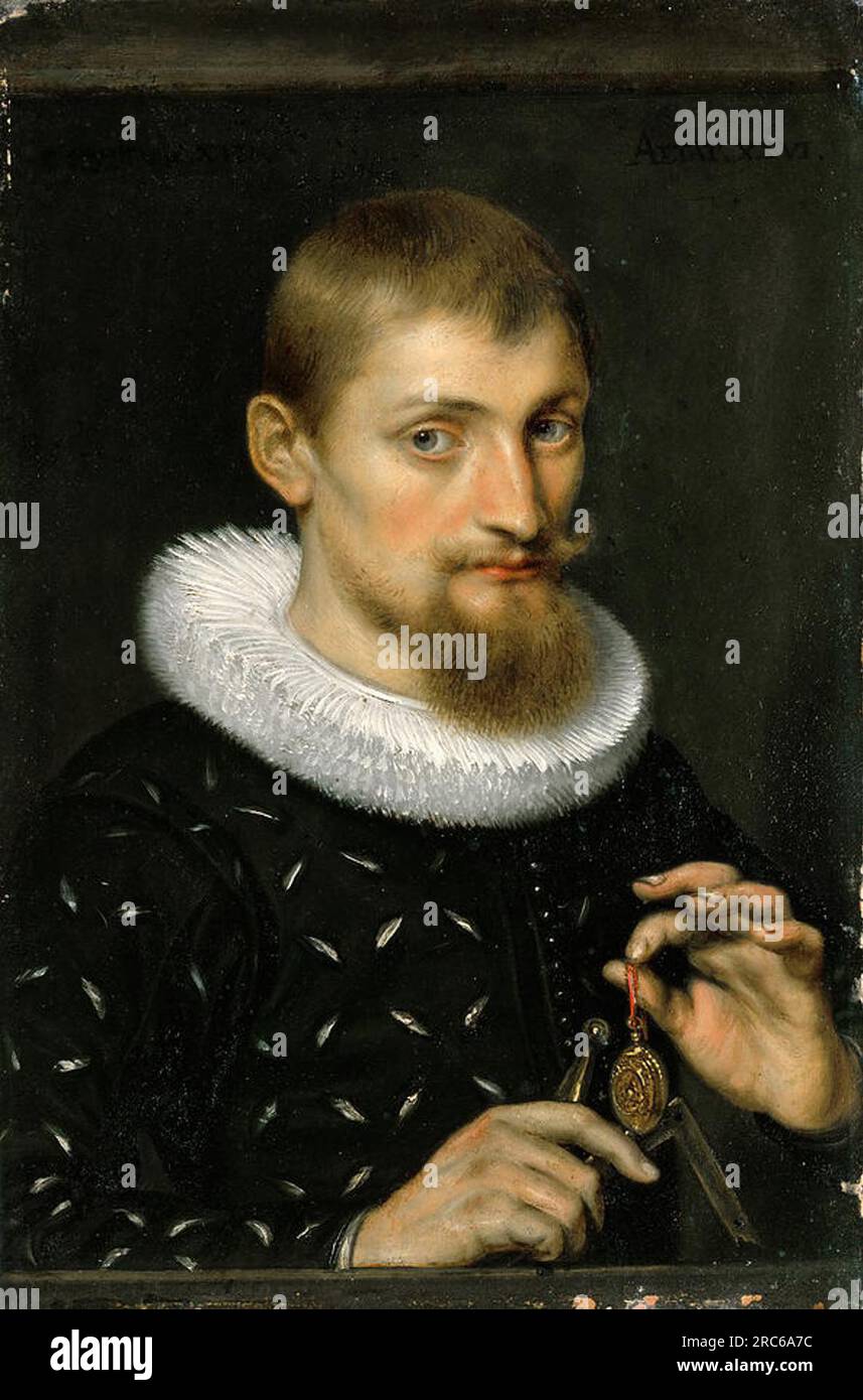Portrait d'un homme, peut-être un architecte ou un géographe 1597 par Peter Paul Rubens Banque D'Images