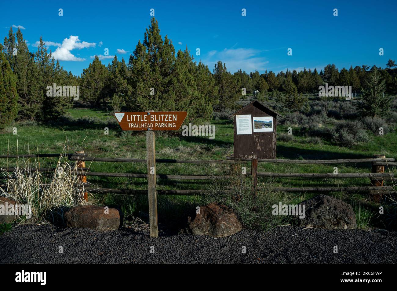 Little Blitzen Trailhead dans Steens Mountain de l'Oregon. Banque D'Images