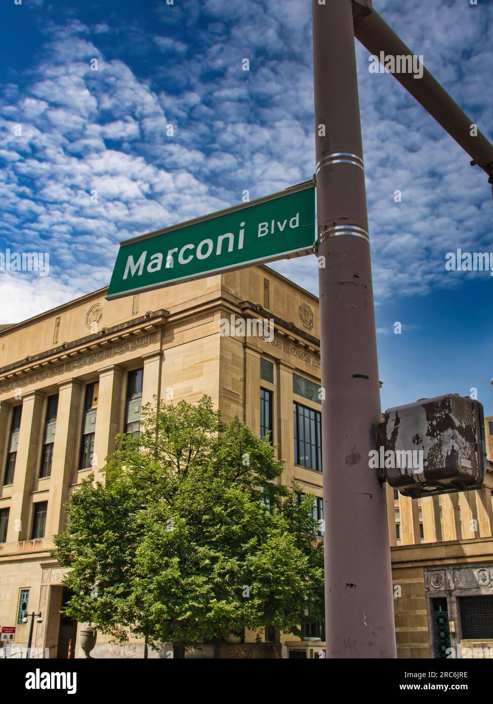85 Marconi Boulevard Columbus, OH, centre-ville en face du palais de justice fédéral américain Kinneary, sixième circuit. USA 2023 Banque D'Images