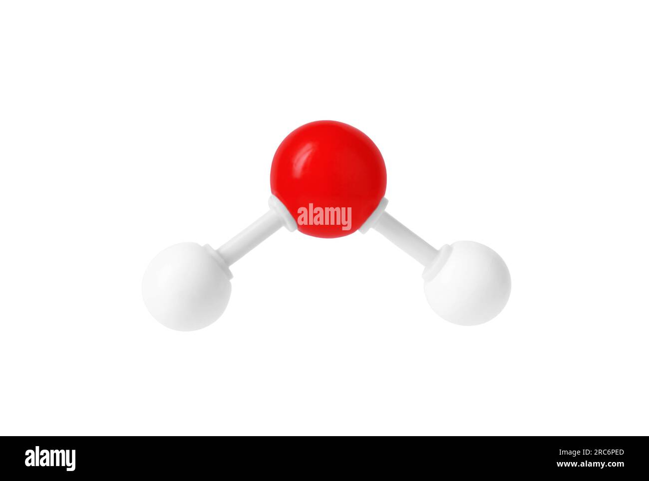 Modèle d'atome moléculaire sur fond blanc. Structure chimique Banque D'Images