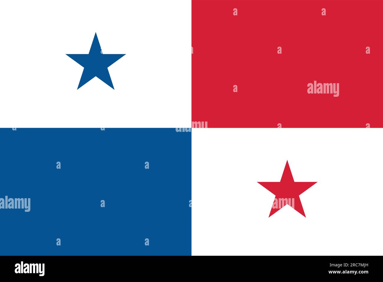 Drapeau de Panama - illustration vectorielle. Illustration de Vecteur