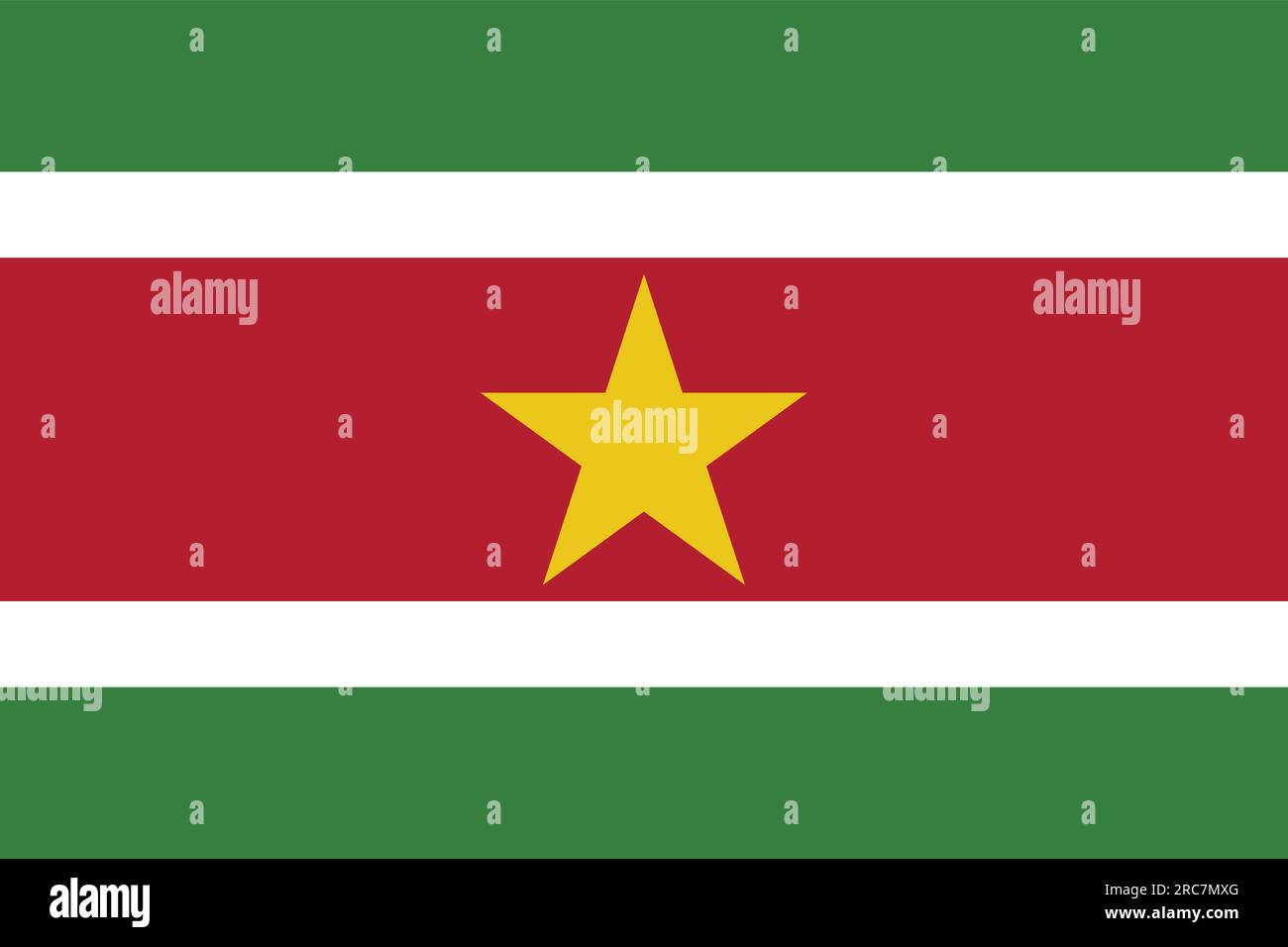 Drapeau du Suriname - illustration vectorielle. Illustration de Vecteur