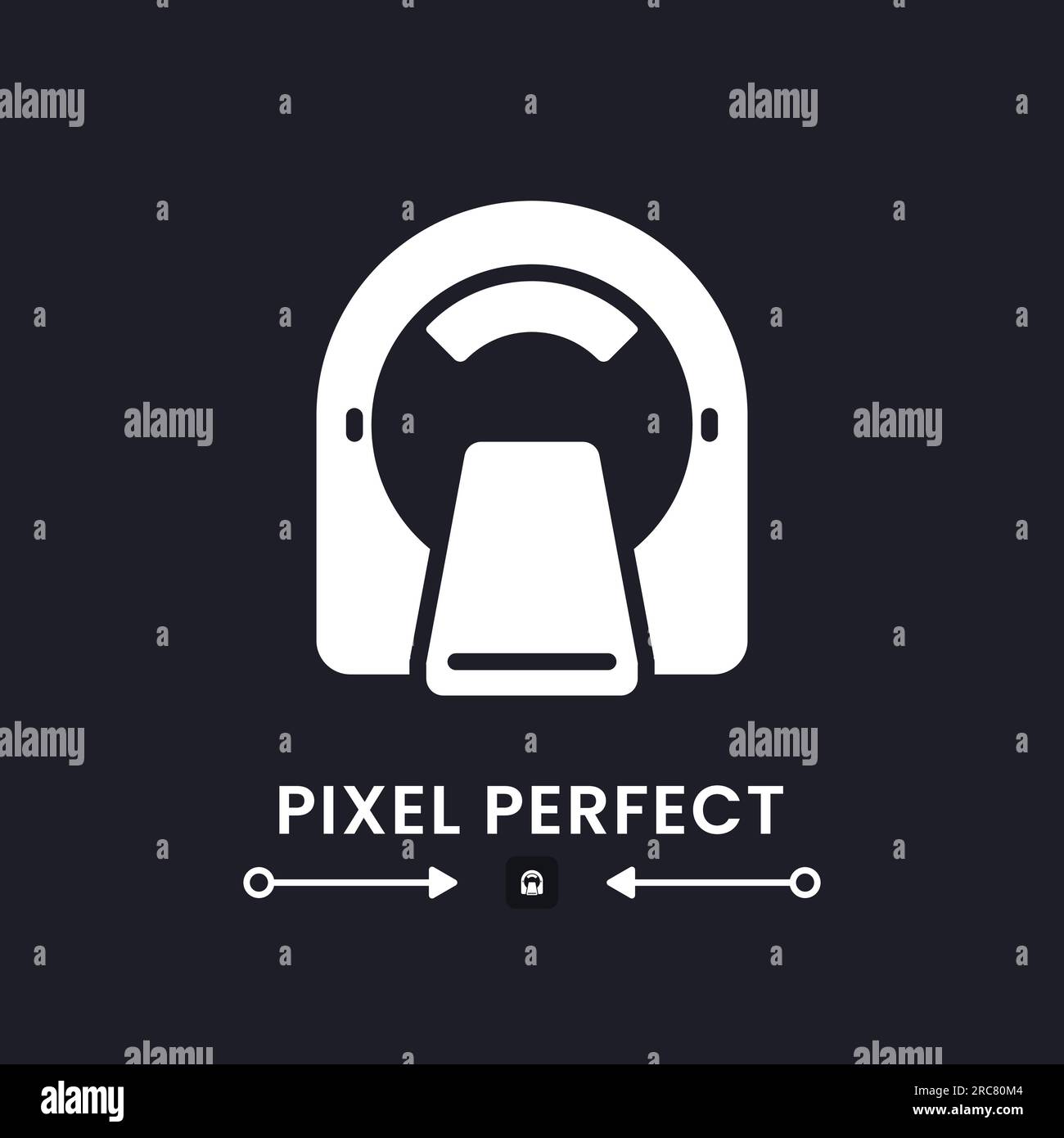 Icône de bureau blanche et fixe de la machine IRM Illustration de Vecteur