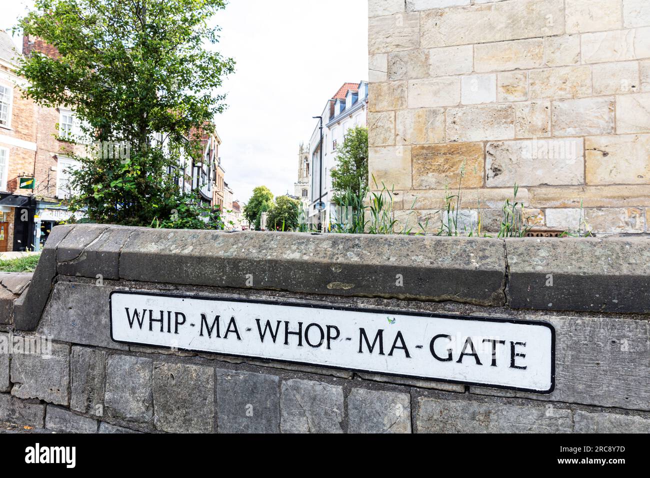 Whip-Ma-Whop-Ma-Gate est une petite rue de York, en Angleterre, considérée comme la plus courte de la ville, whip ma whop ma gate, Silly place Names, York City, York Banque D'Images