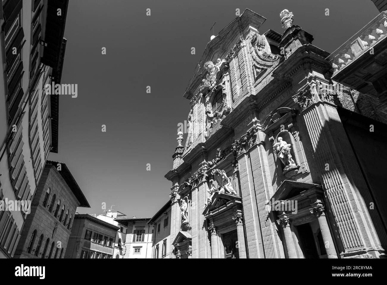 Florence, Italie - 5 avril 2022 : Piazza San Firenze est une place dans le centre historique de Florence, Toscane, Italie. Banque D'Images