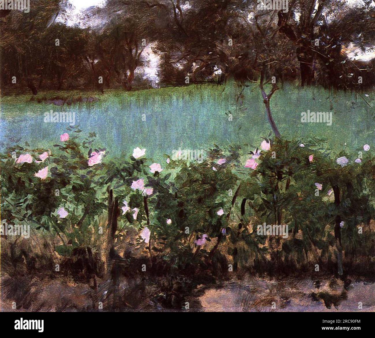 Paysage avec Rose Trellis 1886 par John Singer Sargent Banque D'Images