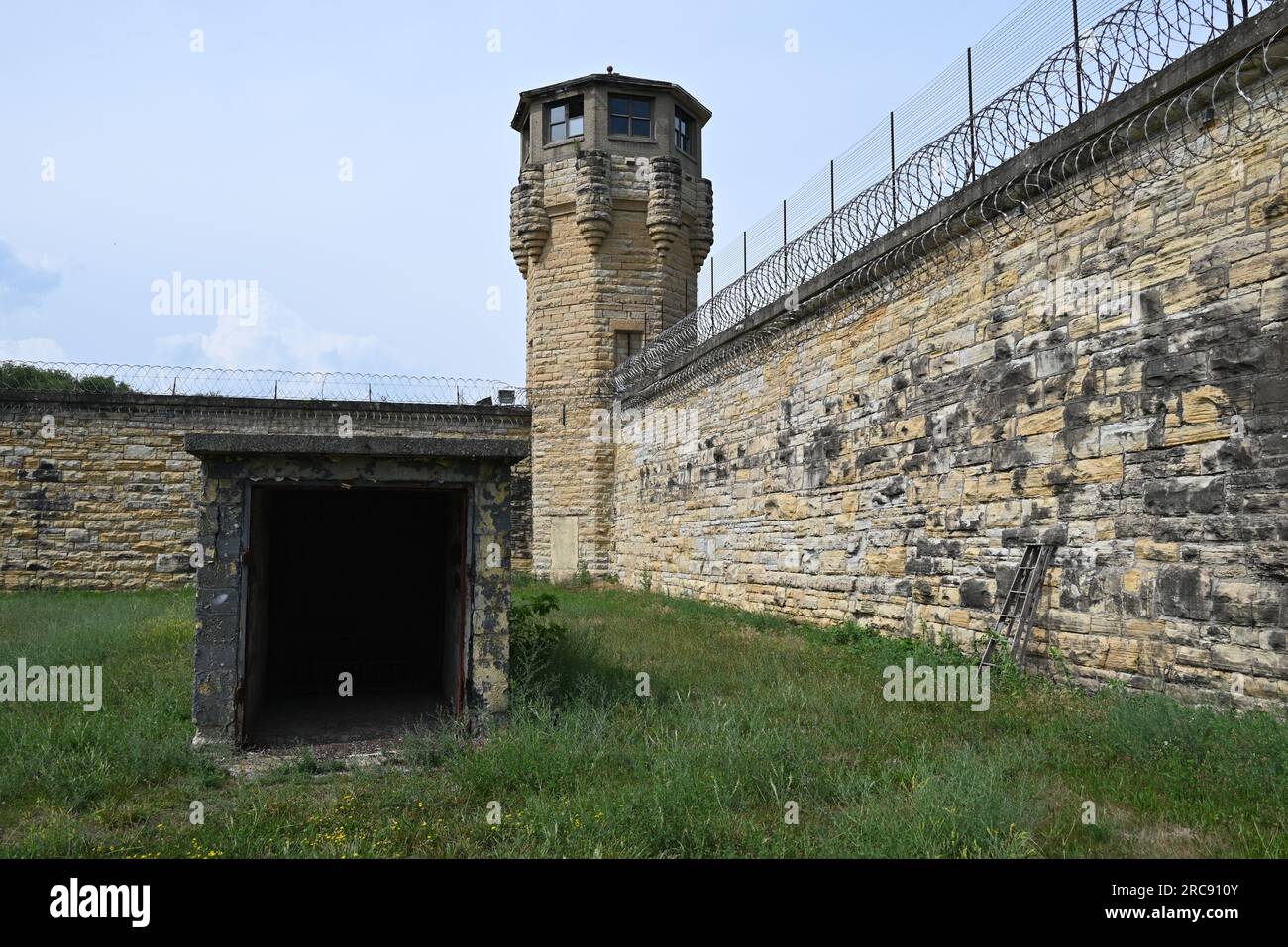 L'une des tours de garde d'angle de la prison Old Joliet, qui a été ouverte en 1858 et fermée en 2002 et a été présentée dans le film Blues Brothers. Banque D'Images