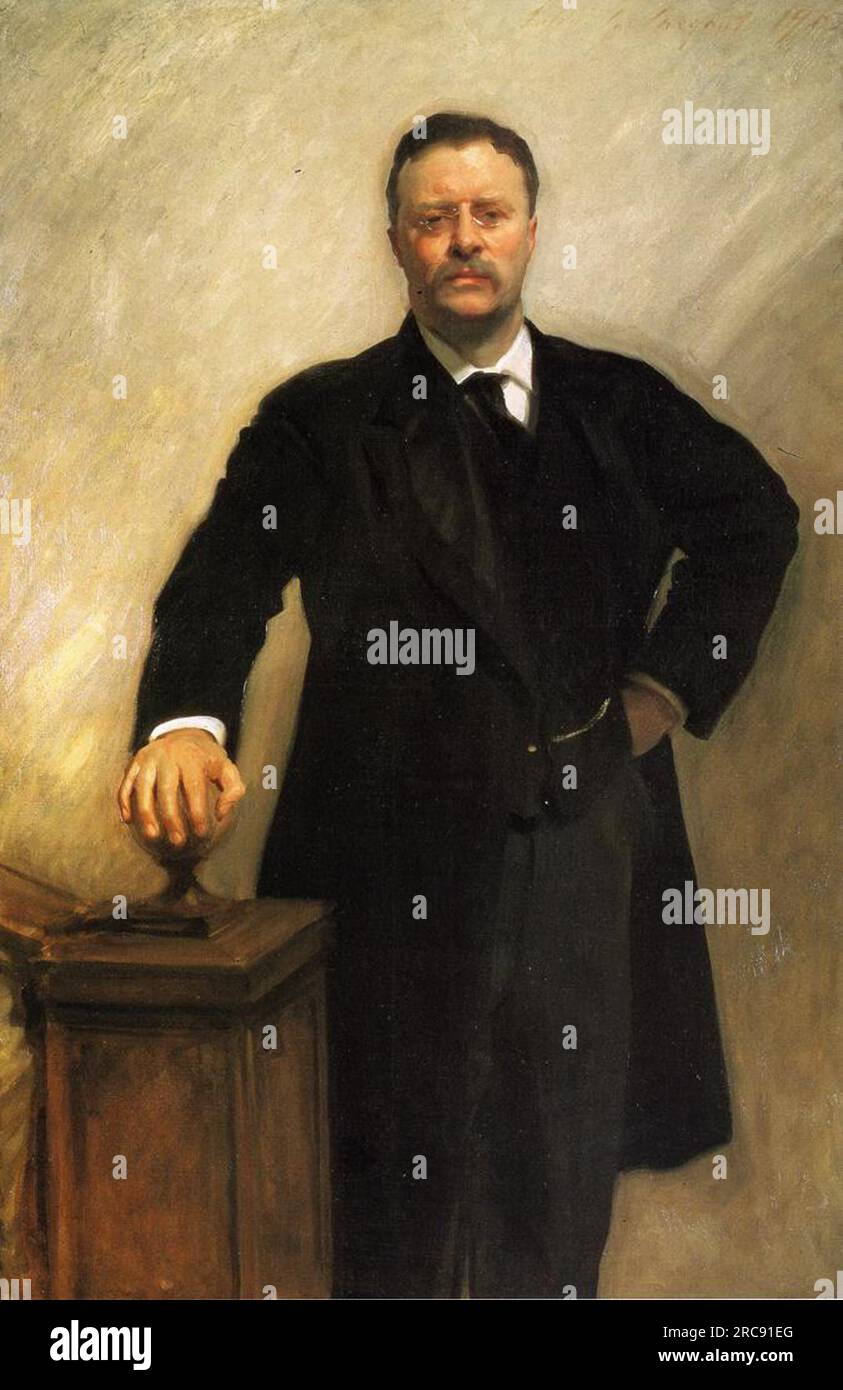 Portrait de Theodore Roosevelt 1903 par John Singer Sargent Banque D'Images