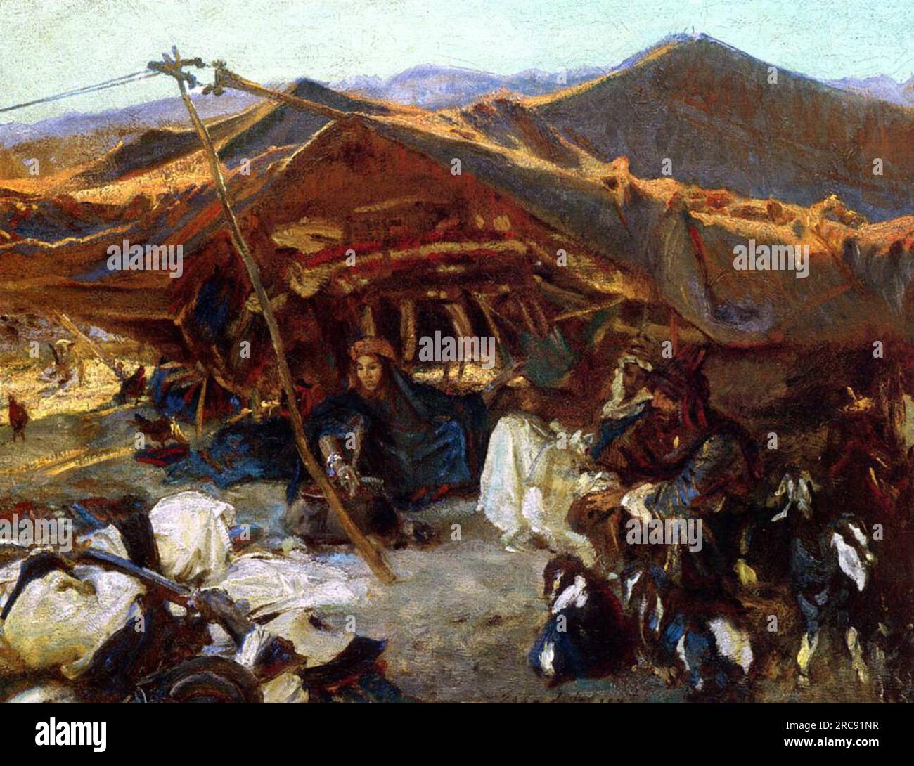 Campement bédouin 1906 par John Singer Sargent Banque D'Images