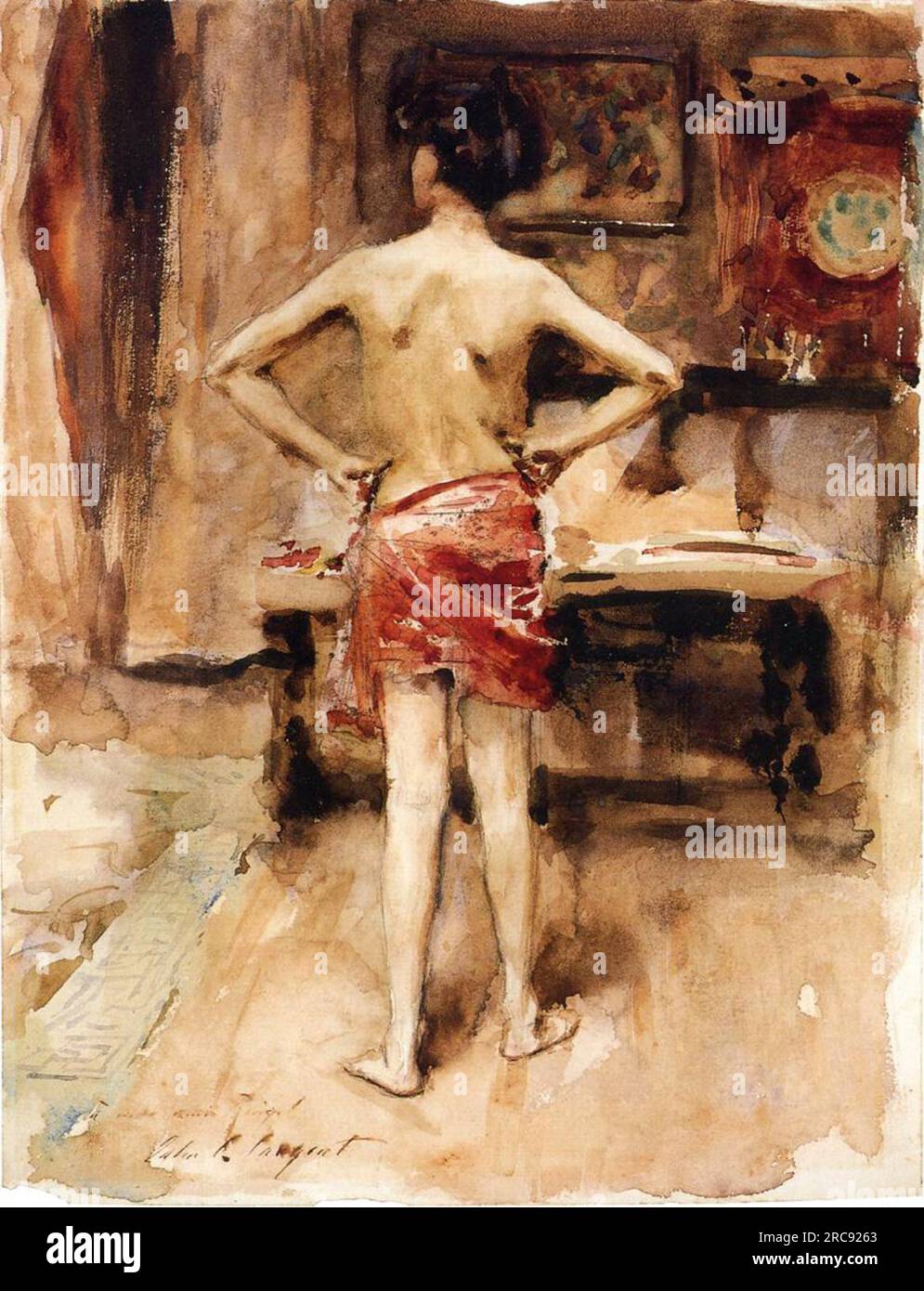 Le modèle 1876 de John Singer Sargent Banque D'Images