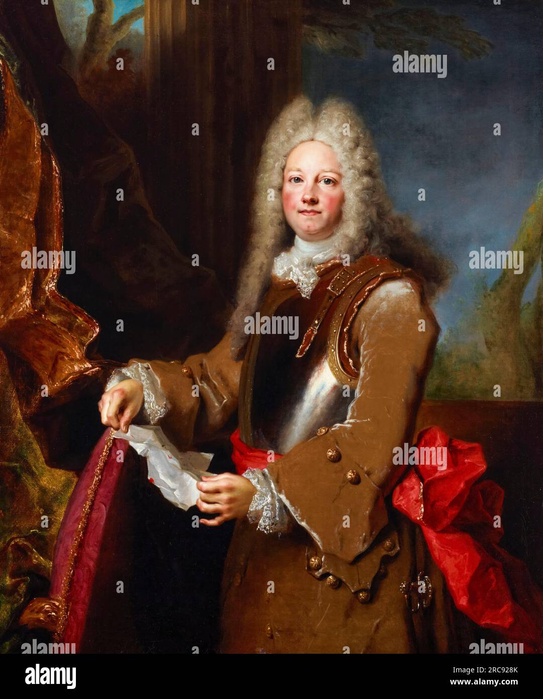 Nicolas de Largillière, Portrait d'officier, peinture à l'huile sur toile, 1714-1715 Banque D'Images