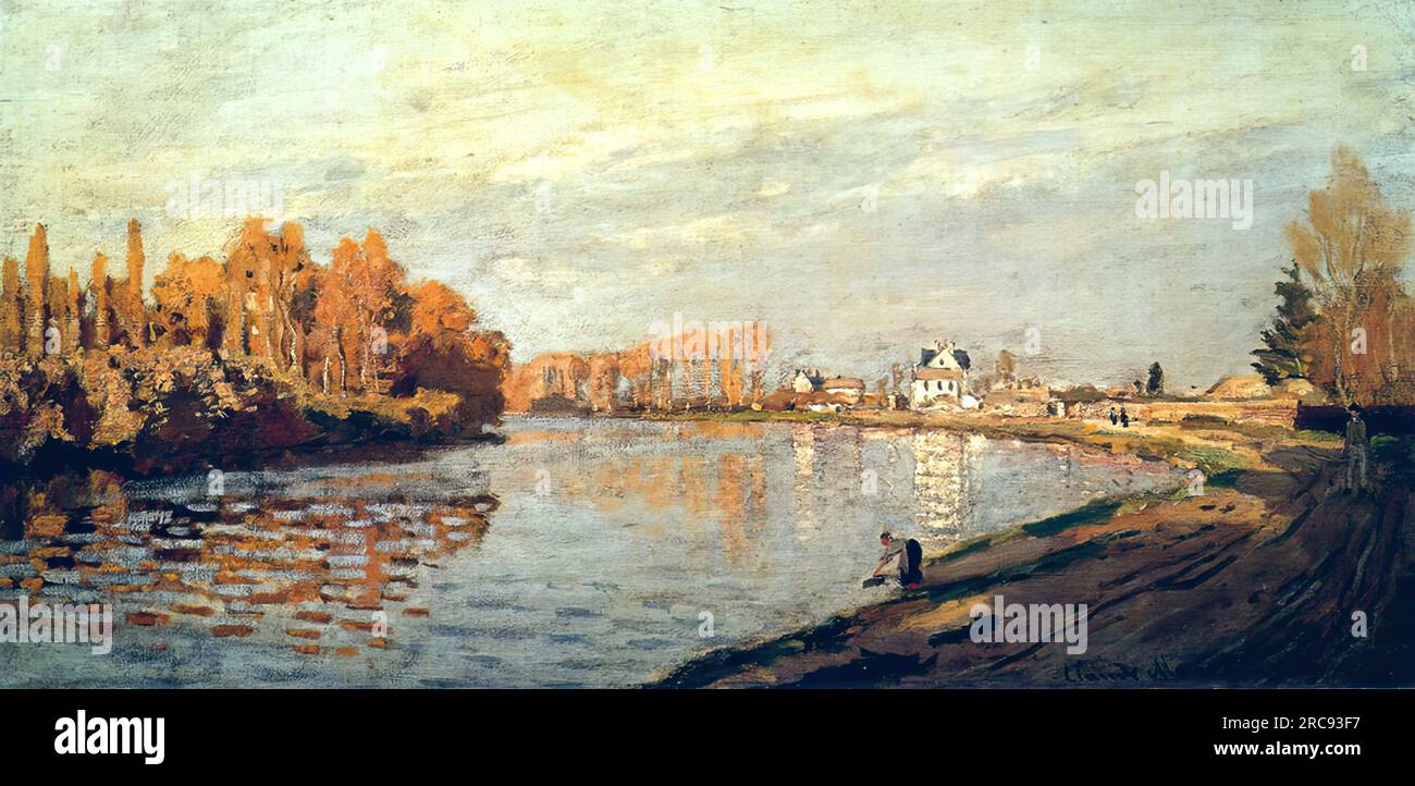 Claude Oscar Monet – la Seine près de Bougival 1872 Banque D'Images