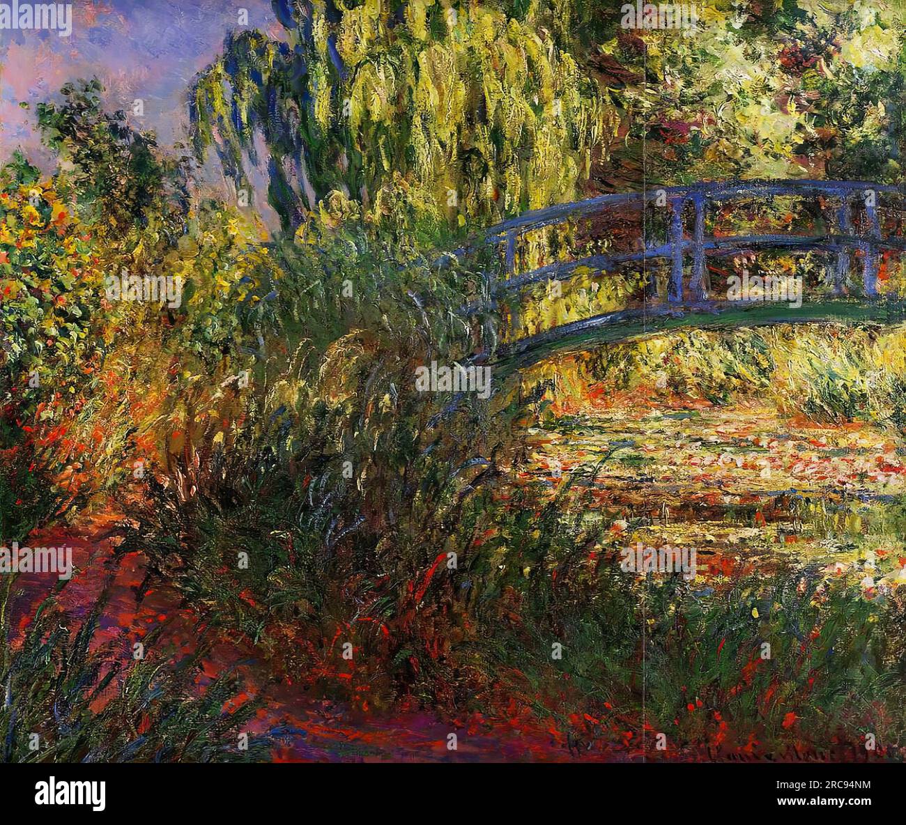 Claude Oscar Monet – le pont japonais (l'étang aux nénuphars et le chemin au bord de l'eau), 1900 2 Banque D'Images
