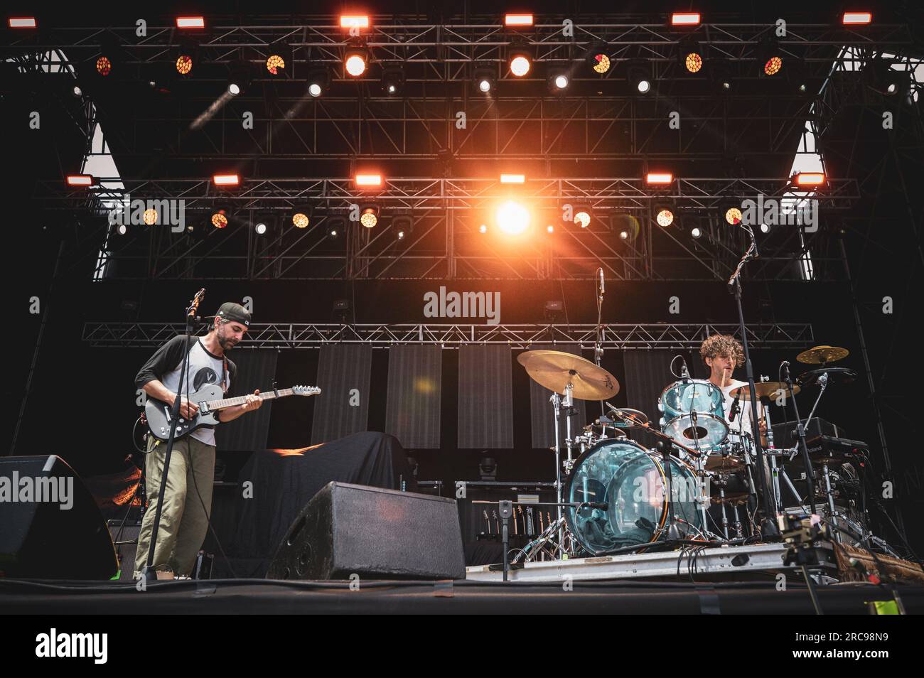 TORINO, STUPINIGI SONIC PARK FESTIVAL 2023, ITALIE : le duo italien Bud Spencer Blues explosion (aussi connu sous le nom de BSBE) se produit en concert au Stupinigi Sonic Park festival, en ouverture de placebo. Banque D'Images