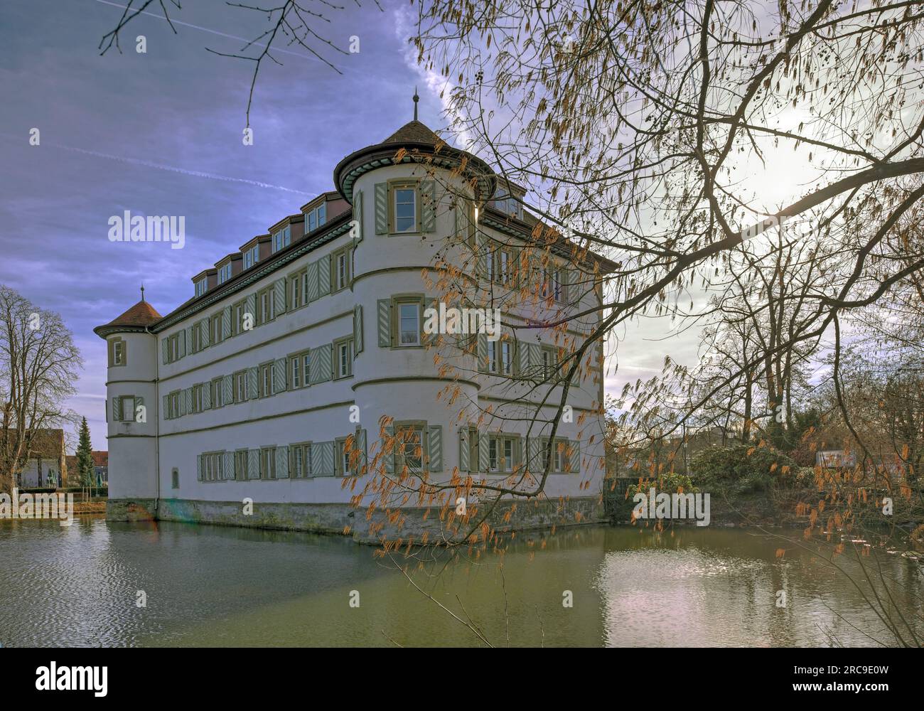 Wasserschloss in Bad Rappenau ; im Landkreis Heilbronn, Bade-Württemberg ; Deutschland, Europa. Banque D'Images