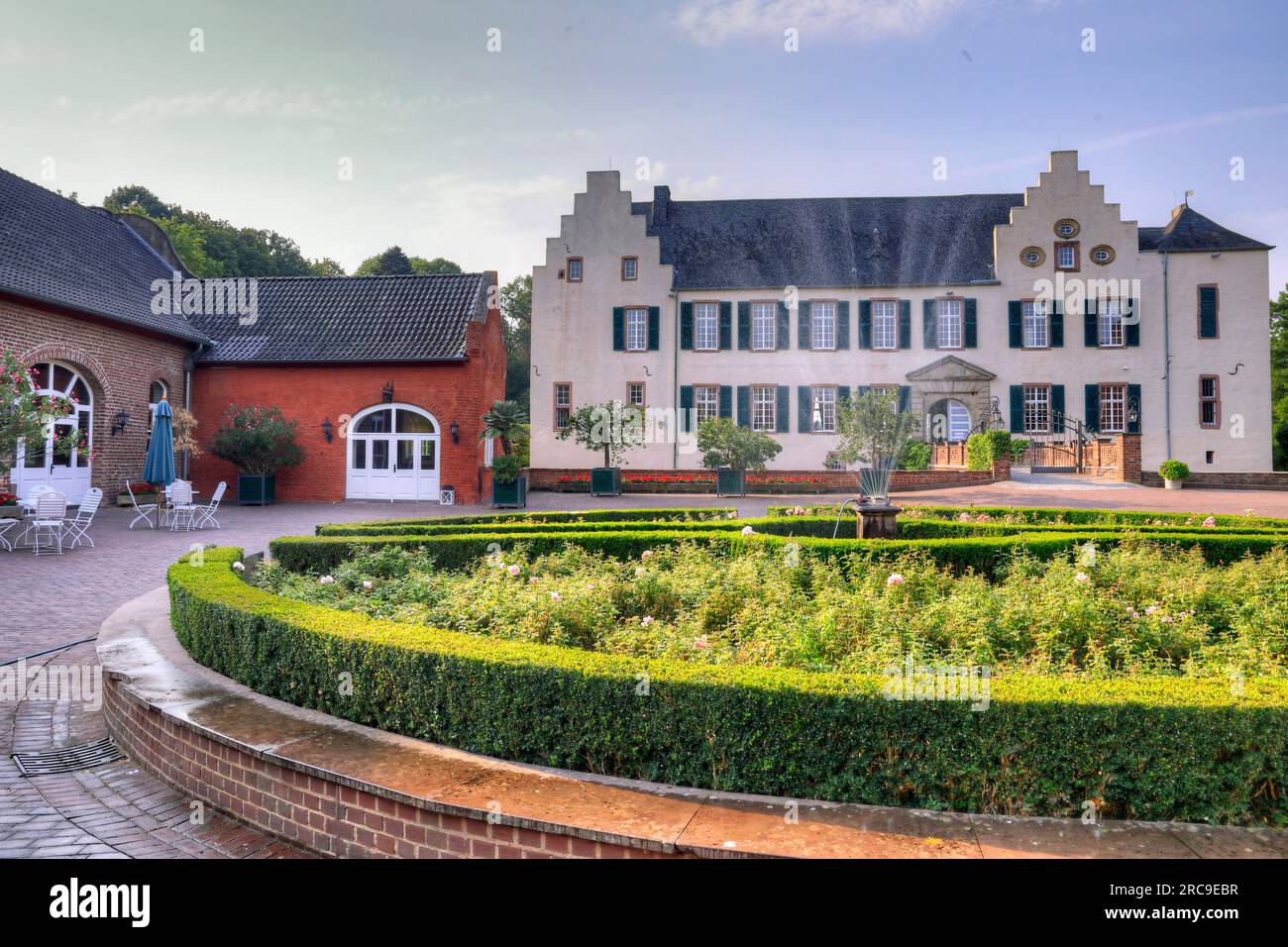 Burg Heimerzheim in Nordrhein-Westfalen, Wasserschloss, Heimerzheim, Bonn, Deutschland, Europa. Banque D'Images