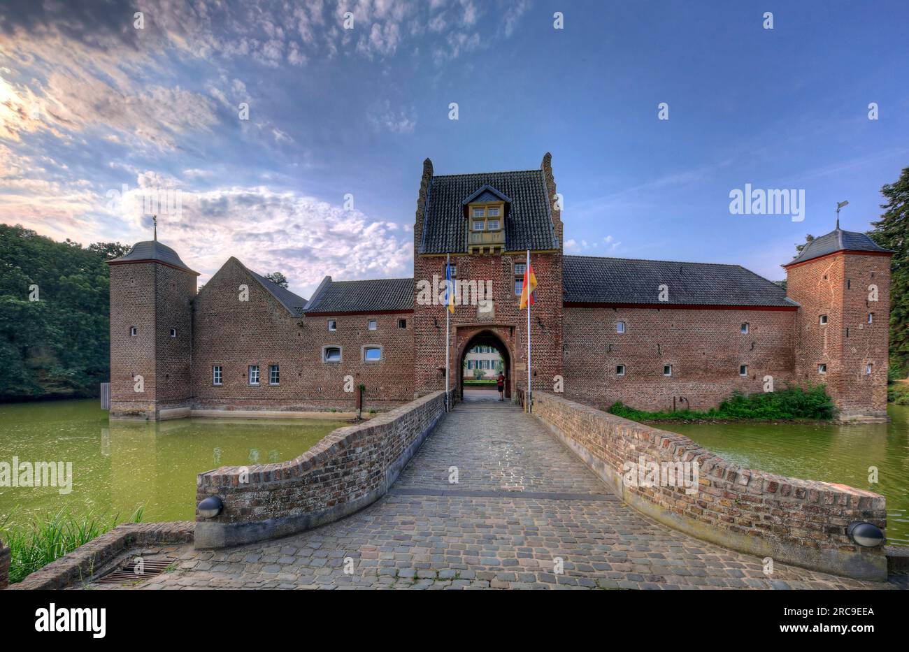 Burg Heimerzheim in Nordrhein-Westfalen, Wasserschloss, Heimerzheim, Bonn, Deutschland, Europa. Banque D'Images