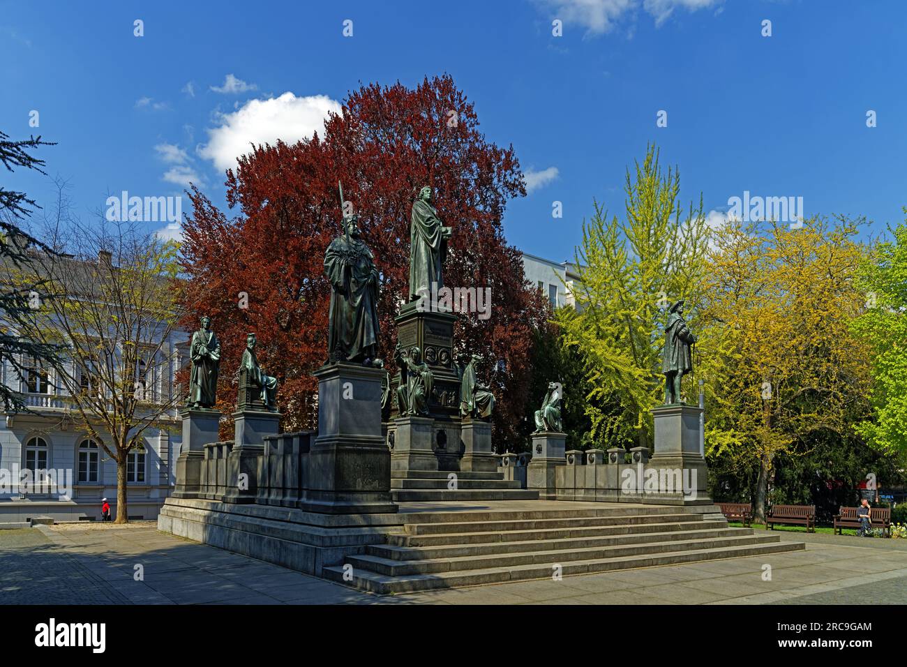 Schum-Stadt, Grünanlage, Lutherdenkmal, Martin Luther, 10.11.1483 - 18.02.1546, Réformateur Banque D'Images