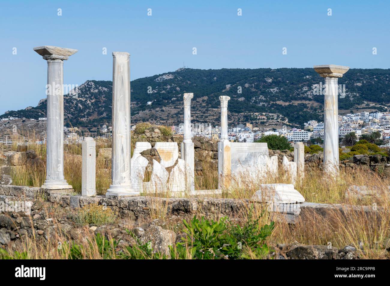 Griechenland, Karpathos, reste der frühchristlichen Basilika Agia Photini am Ortsrand von Pigadia Banque D'Images