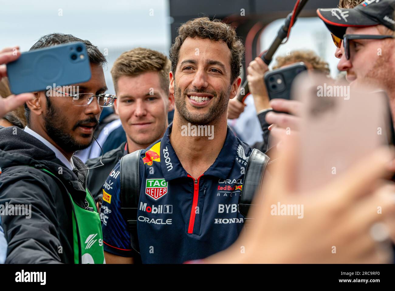 Silverstone, Grande-Bretagne. 10 juillet 2023. CIRCUIT DE SILVERSTONE, ROYAUME-UNI - 09 JUILLET : Daniel Ricciardo avant le Grand Prix de Grande-Bretagne au circuit de Silverstone le dimanche 09 juillet 2023 à Silverstone, Royaume-Uni. (Photo de Michael Potts/Agence BSR) crédit : Agence BSR/Alamy Live News Banque D'Images