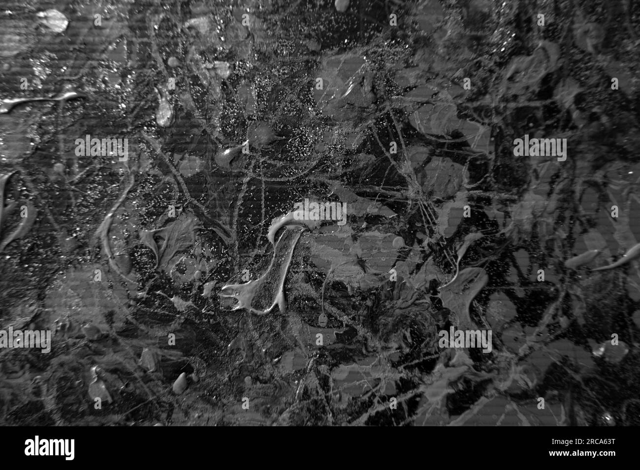 Peinture à l'huile couleurs vives arrière-plan abstrait art sur toile Banque D'Images