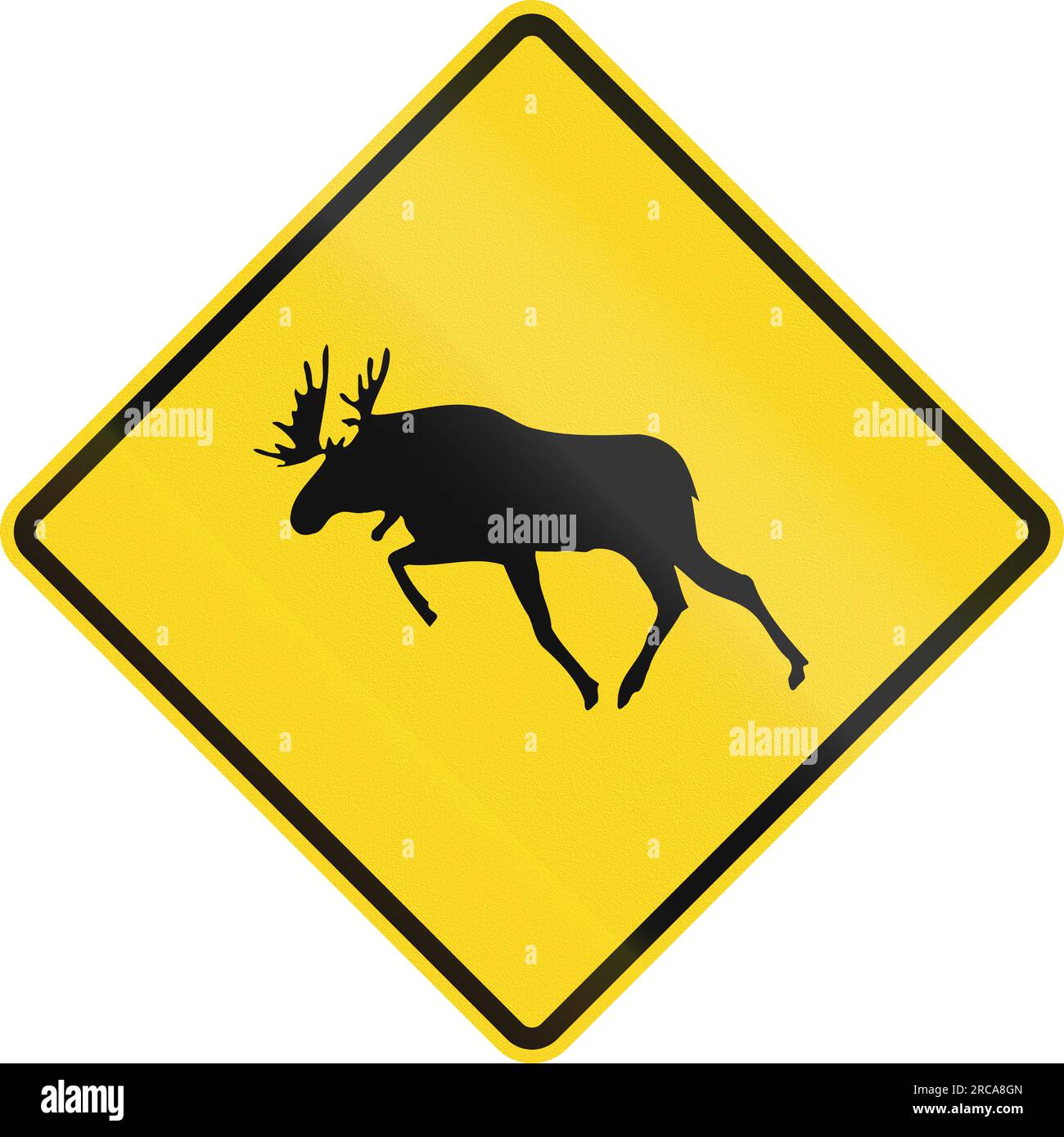 Panneau d'avertissement routier canadien - passage à niveau. Ce panneau est utilisé en Ontario. Banque D'Images