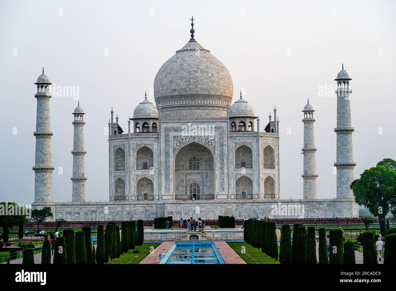Agra, Inde -- le Taj Mahal à la lumière du matin Banque D'Images