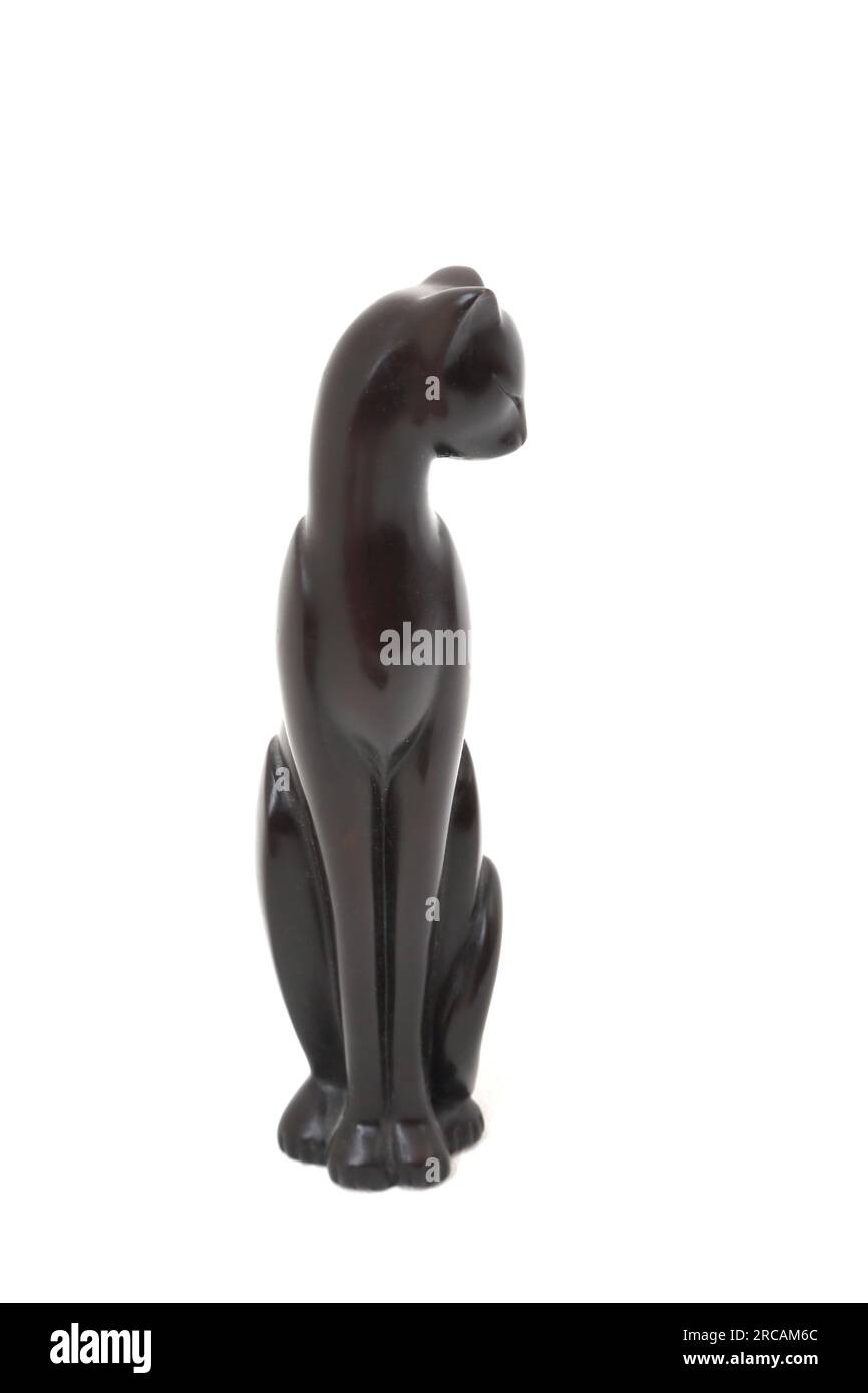 Figurine de la déesse égyptienne Bastet comme un chat - déesse de la protection, du plaisir et de la bonne santé Banque D'Images