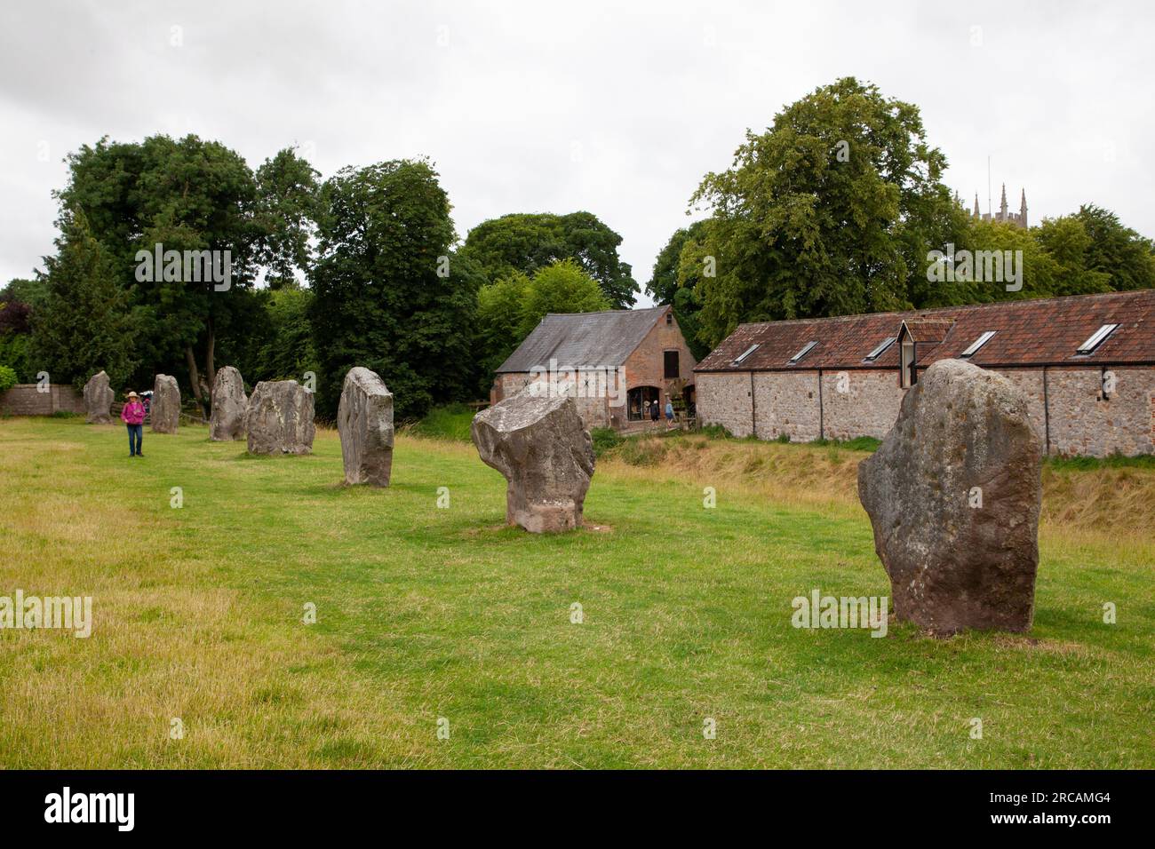 Avebury un monument néolithique de henge Banque D'Images