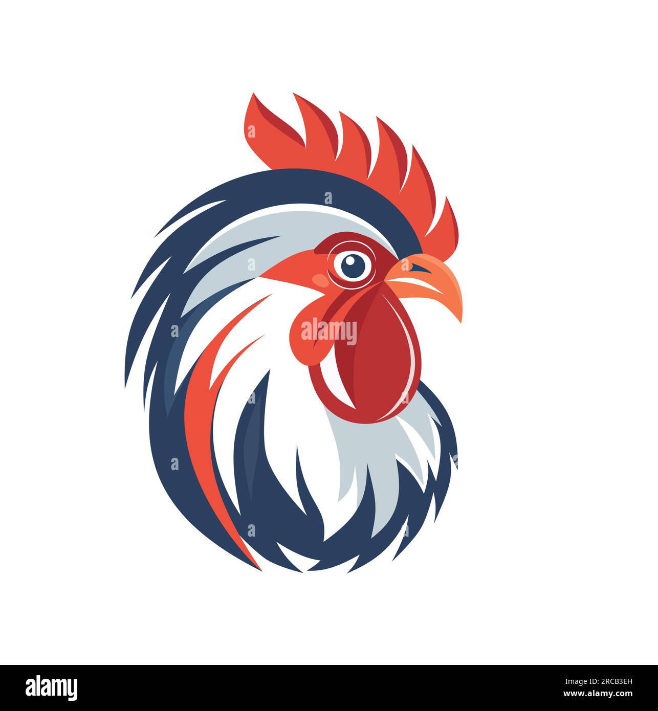 Logo vectoriel de coq de poulet dans l embleme de cercle pour la marque Image Vectorielle Stock Alamy