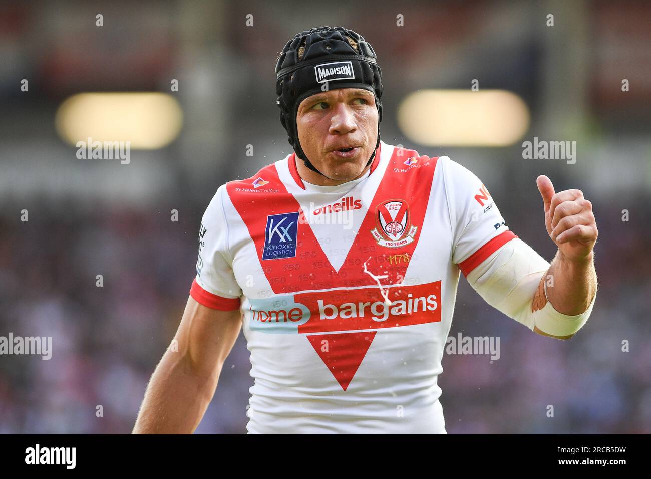 St. Helens, Angleterre - 13 juillet 2023 - Jonny Lomax de St Helens . Betfred Super League, St. Helens vs Catalan Dragons au Totally Wicked Stadium, St. Helens, Royaume-Uni Banque D'Images