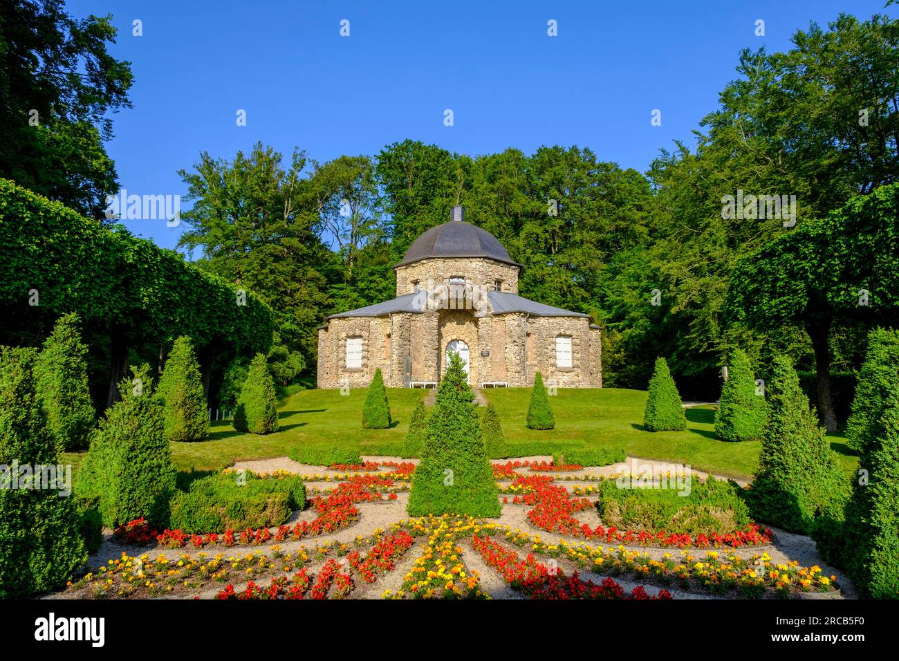 Jardin baroque et Bâtiment oriental, Sanspareil, Wonders, Suisse franconienne, Bavière, Allemagne Banque D'Images