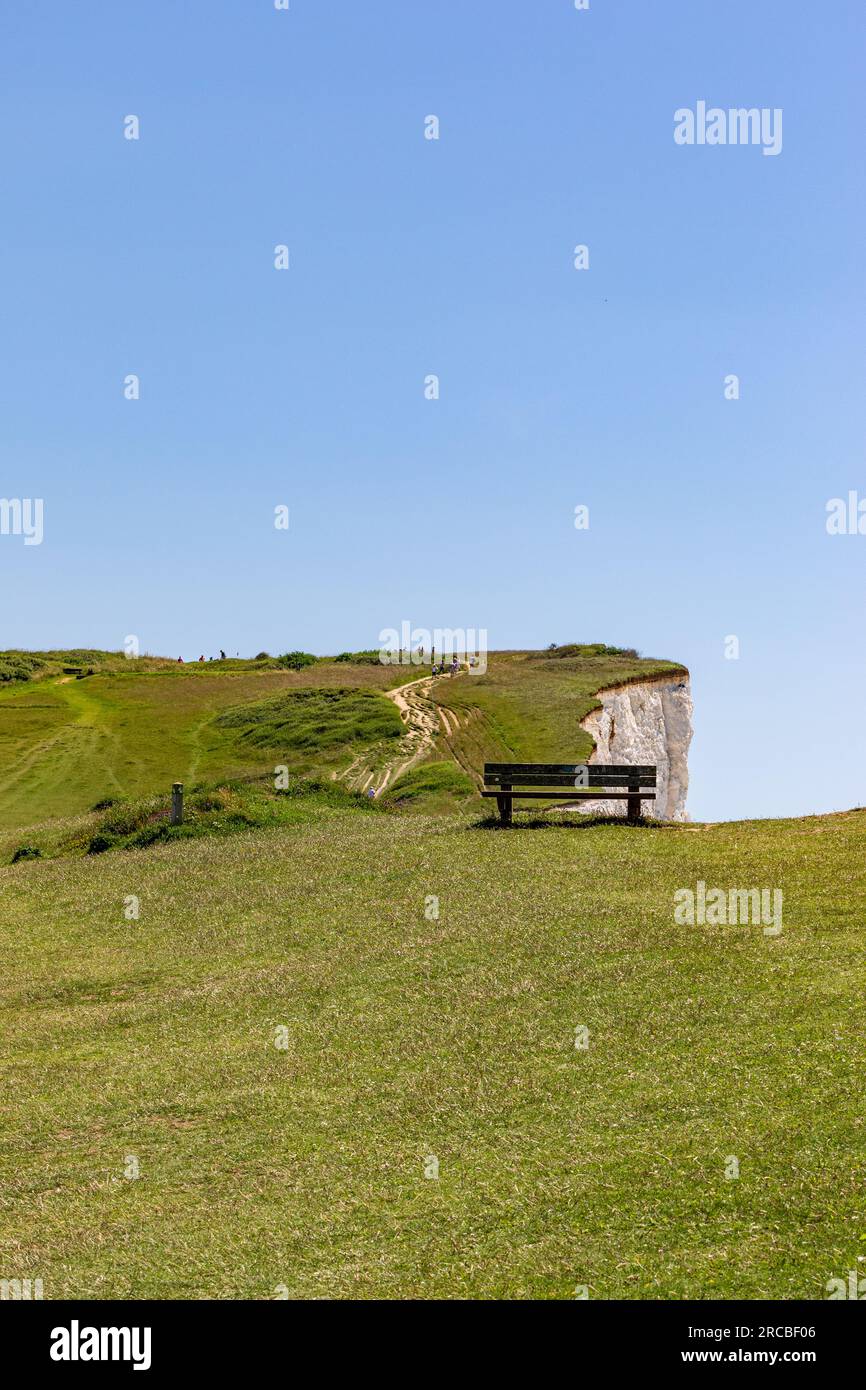 Photo de paysage pittoresque prise sur les falaises de Seven Sisters Banque D'Images