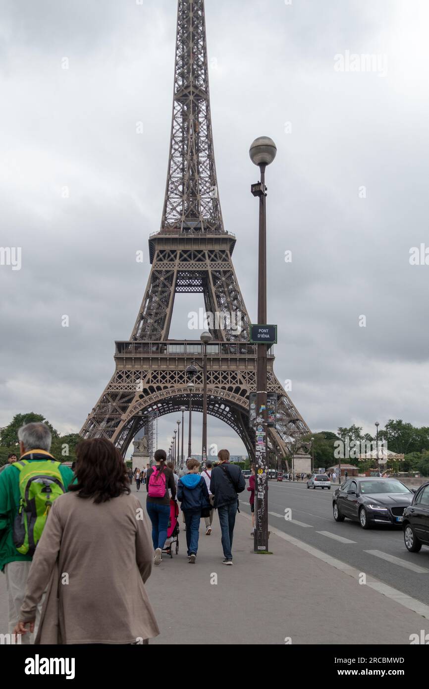 Photo unique de la Tour Eiffel à Paris Banque D'Images