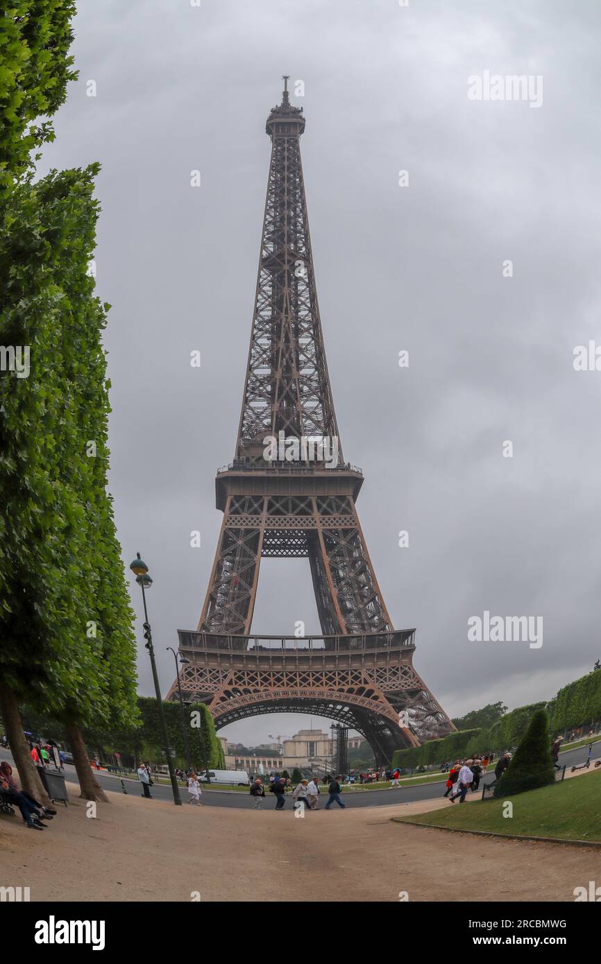 Photo unique de la Tour Eiffel à Paris Banque D'Images