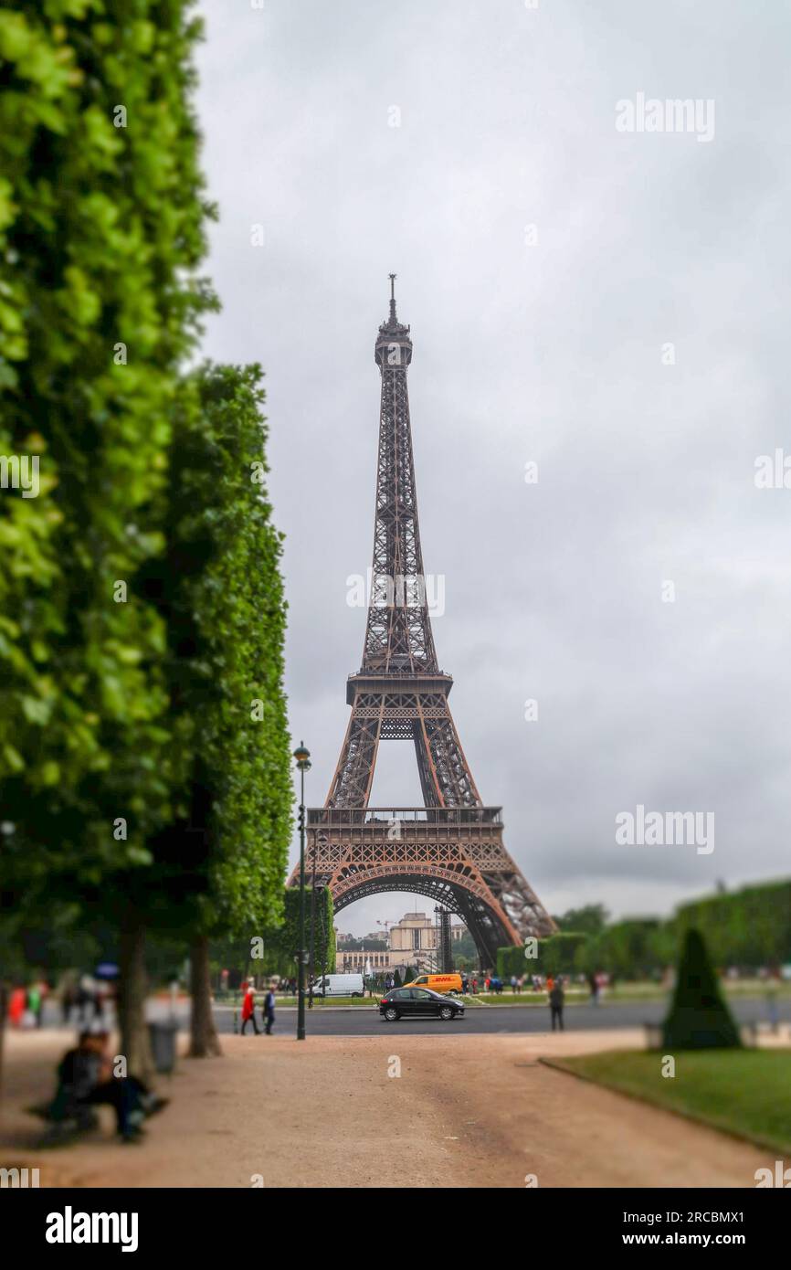 Photo unique de la Tour Eiffel à Paris Banque D'Images