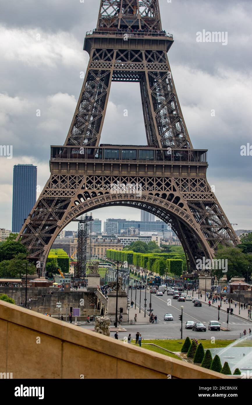 Photo unique de la Tour Eiffel à Paris Banque D'Images